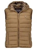 Kamizelki damskie - Geographical Norway Kamizelka pikowana "Vatikotal" w kolorze szarobrązowym - miniaturka - grafika 1