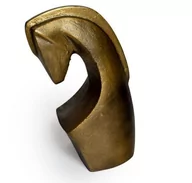 Figurki dekoracyjne - Figurka aluminiowa- Głowa konia UPOMINKARNIA 22234-22 - miniaturka - grafika 1