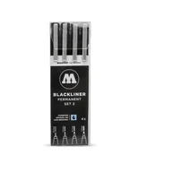 Markery permanentne - Molotow mołotow blackliner blackliner 4er etui Set II MO200487 - miniaturka - grafika 1