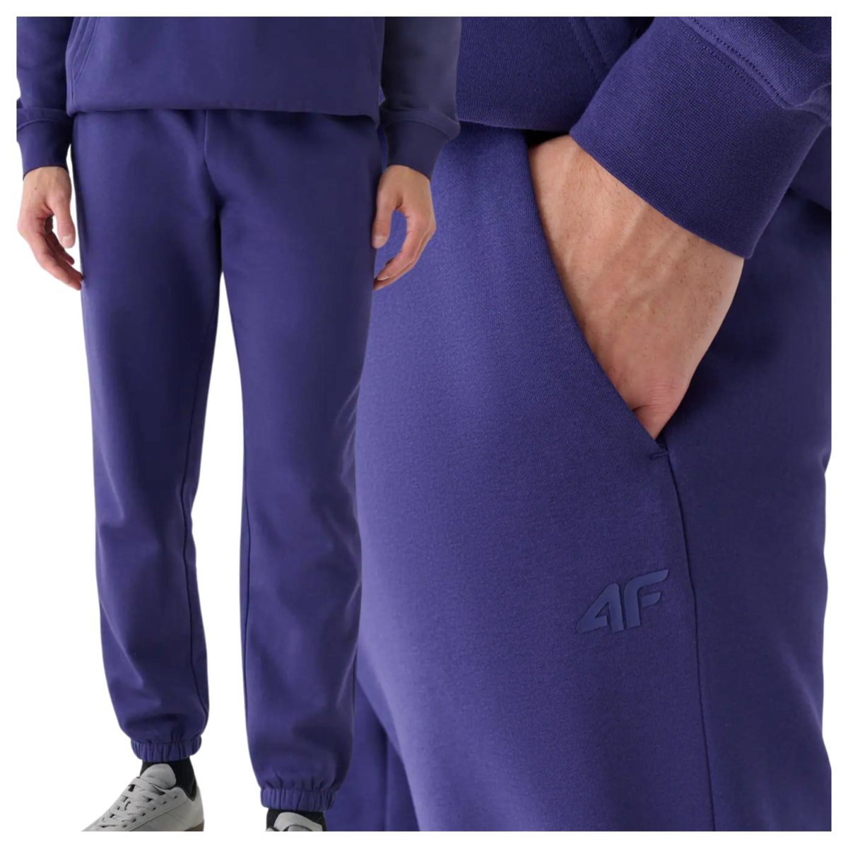 Spodnie dresowe joggery męskie 4F 4FWMM00TTROM1140-31S Niebieski Roz. 2XL