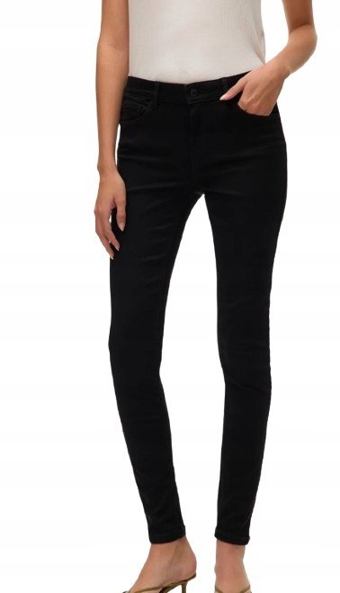 VERO MODA JEANSY DAMSKIE CZARNE RURKI DŁUGIE XXL/34 JXH