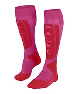 Skarpetki damskie - FALKE Damskie skarpety narciarskie SK5, jedwabne, 1 para, fioletowe (szminka różowa 8528), 37-38 - miniaturka - grafika 1
