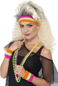 Stroje karnawałowe - Smiffys smiffys spawania zestaw, 1 opaska na czoło, 2 opaski na ramię unisex, One Size, Neon kolorowy,,,,, 41561 41561 - miniaturka - grafika 1