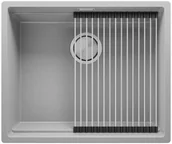 Zlewozmywaki - Zlewozmywak kuchenny granitowy jednokomorowy bez ociekacza z dużą komorą XXL Praga 60 Slim Level + zwijany ociekacz - miniaturka - grafika 1