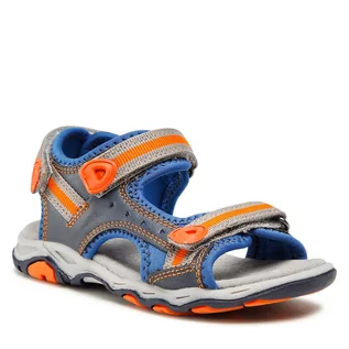 Buty dla chłopców - Sandały Kickers - Kiwi 558522-30-53 S Blue Marine Orange - grafika 1
