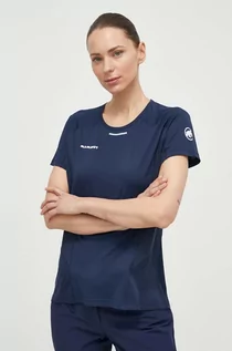 Koszulki sportowe damskie - Mammut t-shirt funkcyjny Aenergy FL kolor granatowy - grafika 1