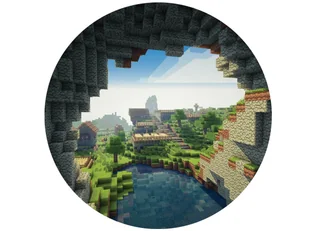 Dekoracyjny opłatek tortowy Minecraft - 20 cm - Ciasta i półprodukty do ciast - miniaturka - grafika 1