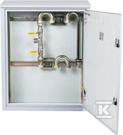 Akcesoria grzewcze - Punkt redukcyjno-pomiarowy na 2 gazom. G4/G6, w pionie, w skrzynce metalowej, 700x850x250 -antracyt - miniaturka - grafika 1