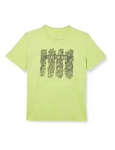 camel active Męski t-shirt z krótkim rękawem z bawełny organicznej, zielony (Lime Green), S - Koszulki męskie - miniaturka - grafika 1