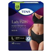 Pieluchy dla dorosłych - TENA Lady Pants Noir Plus Bielizna chłonna dla kobiet L 8 sztuk - miniaturka - grafika 1