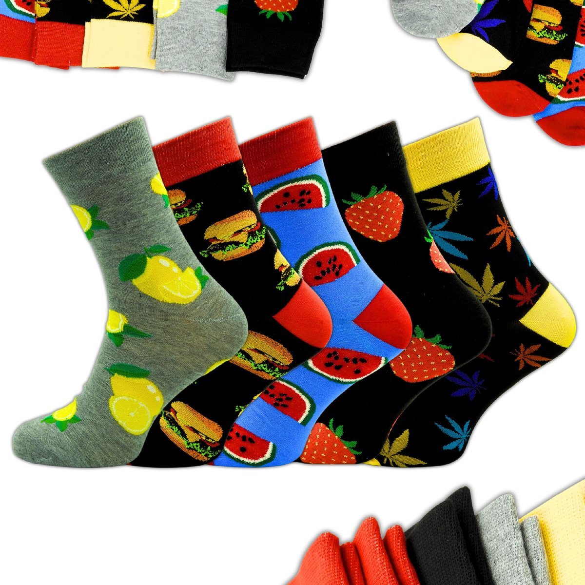 SKARPETY MĘSKIE DŁUGIE BAWEŁNA 95% KOLOROWE ZESTAW 5 PAR 40-43 SKARPETKI