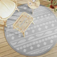 Dywany dla dzieci - vidaXL vidaXL Dywan na zewnątrz, szary, 160 cm, PP - miniaturka - grafika 1