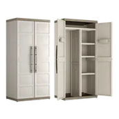 Szafy i regały magazynowe - Szafa gospodarcza Excellence XL do Pralni Garażu na Działkę Beżowa - miniaturka - grafika 1