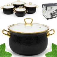 Zestawy garnków i patelni - Komplet ZESTAW GARNKÓW emaliowanych 8EL kpl tradycyjne GARNEK EMALIA Garnki - miniaturka - grafika 1