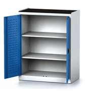 Szafy i regały magazynowe - Alfa 3 Szafa warsztatowa MECHANIC, 1170 x 920 x 500 mm, 2 półki, niebieskie drzwi 1262685 - miniaturka - grafika 1