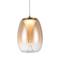Lampy sufitowe - Szklana lampa wisząca PAMELA AZ6184 Azzardo LED 8W 3000K bursztynowa - miniaturka - grafika 1