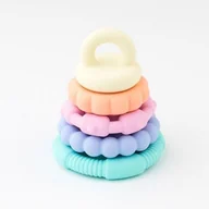 Gryzaki dla dzieci - B.Box Pastelowy - Silikonowy Gryzak Wieża - Jellystone Designs JD STP - miniaturka - grafika 1