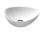 Umywalki - Savio Umywalka ceramiczna nablatowa  40x40 cm biała - miniaturka - grafika 1