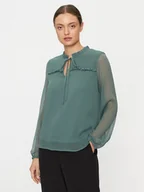Bluzki damskie - Vero Moda Bluzka Milla 10295551 Zielony Regular Fit - miniaturka - grafika 1