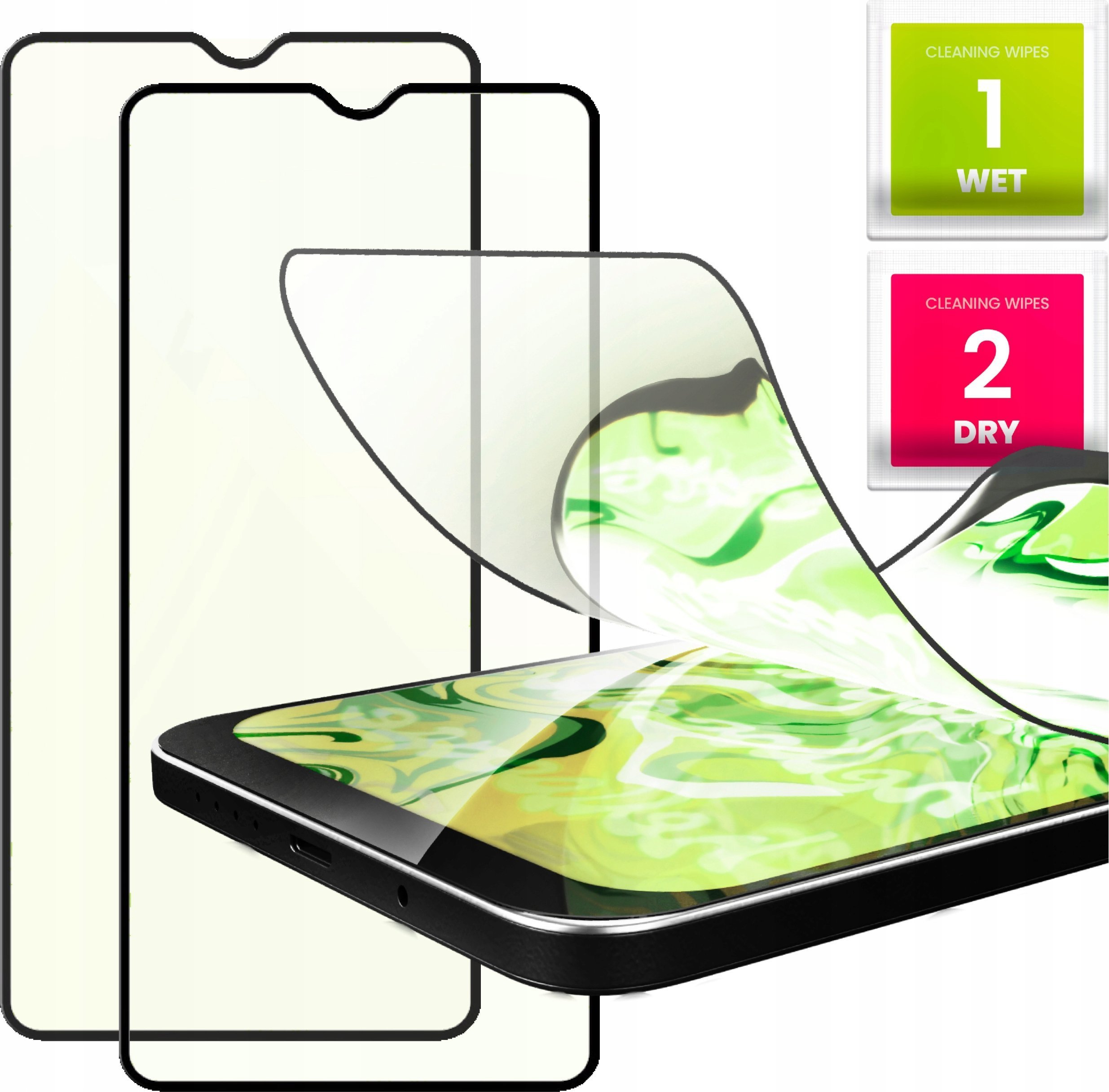 Hello Case 2x Szkło Hybrydowe do Vivo Y21 szybka 9H, 5D, ochronne, na cały ekran