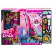Akcesoria dla lalek - Barbie Kempingowy namiot + 2 lalki Zestaw HGC18 HGC18 - miniaturka - grafika 1