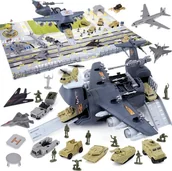 Zabawki militarne - Jokomisiada Duża baza wojskowa lotnisko samolot mata lotniska ZA4777 - miniaturka - grafika 1