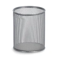 Przyborniki na biurko - Kubek na przybory biurowe z metalowej siatki, Ø 11 cm - miniaturka - grafika 1