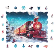 Puzzle - Puzzle drewniane - Christmas  - Świąteczny pociąg - 200 el. - miniaturka - grafika 1