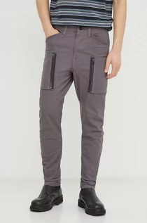 Spodnie męskie - G-Star Raw spodnie męskie kolor szary proste - grafika 1
