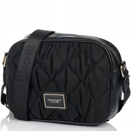 Torebki damskie - Torebka MONNARI Pikowana Listonoszka Kuferek Czarny - miniaturka - grafika 1