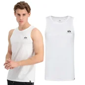 Odzież taktyczna i umundurowanie - Alpha Industries Tank Top Small Logo 196541 09 - Biały - miniaturka - grafika 1