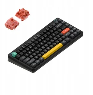 Nuphy Halo75 v2 Wireless Mechanical Keyboard Obsidian Black Raspberry - Klawiatury - miniaturka - grafika 1
