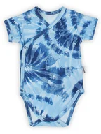 Body dla niemowląt - Niemowlęce body bawełniane z krótkim rękawem niebieskie Nicol,r.56 - miniaturka - grafika 1