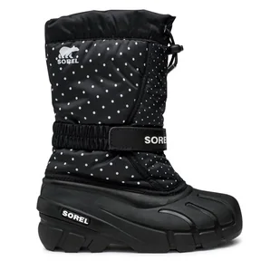 Śniegowce Sorel Youth Flurry Print NY3503-010 Czarny - Buty dla dziewczynek - miniaturka - grafika 1