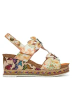 Sandały damskie - Laura Vita Sandały Hacdeo 21 Pomarańczowy - miniaturka - grafika 1