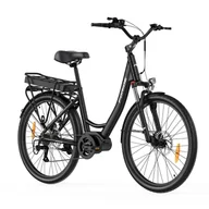 Rowery elektryczne - Rower elektryczny z silnikiem napędu środkowego Foride Urbano 2 250W, bateria 36V 13Ah, opony 26x2,1 Cali, zasięg 100km - Czarny - miniaturka - grafika 1