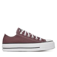 Trampki damskie - Trampki Converse Chuck Taylor All Star Lift Platform A10647C Bordowy - miniaturka - grafika 1