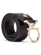 Paski - Calvin Klein Pasek Damski Ck Adj.Logo Belt 3.5Cm K60K602141 Czarny - miniaturka - grafika 1