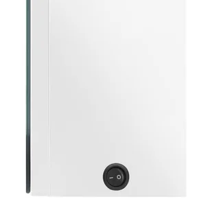 Lumarko Szafka łazienkowa z lustrem i LED, lśniąca biel, 50x13x70 cm - Szafki łazienkowe - miniaturka - grafika 7
