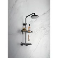 Półki łazienkowe - Czarna półka łazienkowa Origin - Metaltex - miniaturka - grafika 1