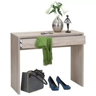 FMD Mobel FMD Biurko z szeroką szufladą, 100 x 40 x 80 cm, dębowe 362-001E - Biurka - miniaturka - grafika 1