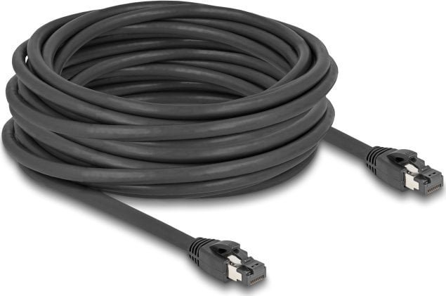 Delock DeLOCK network cable RJ-45 Cat.8.1 S/FTP, up to 40 Gbps black, 10 meters