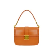 Torebki damskie - Torebka damska Lamarthe Paris Bella skórzana pomarańczowa listonoszka - miniaturka - grafika 1