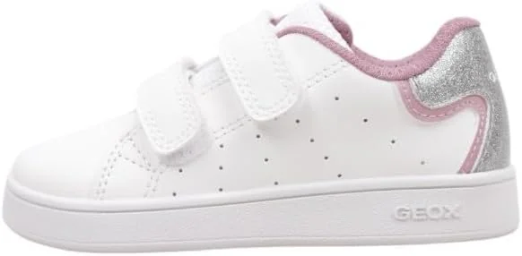 Geox Buty dla niemowląt dziewczynek oddychające adidasy biała róża