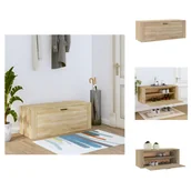 Szafki na buty - vidaXL Ścienna szafka na buty dąb sonoma 100x35x38 cm materiał drewnopochodny - Półki i szafki na buty - miniaturka - grafika 1