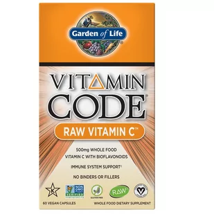 GARDEN OF LIFE GARDEN OF LIFE Vitamin Code Raw Vitamin C 60vegcaps - Witaminy i minerały dla sportowców - miniaturka - grafika 1