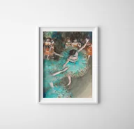 Plakaty - Retro plakat Zielony tancerz Edgar Degas - miniaturka - grafika 1
