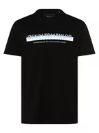 Koszulki męskie - Tom Tailor Denim - T-shirt męski, czarny - miniaturka - grafika 1