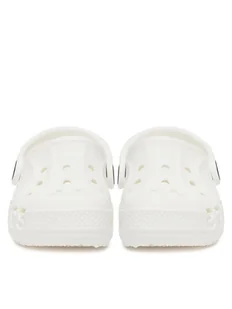 Crocs Klapki BAYA CLOG T 207012-100 Biały - Buty dla chłopców - miniaturka - grafika 1