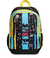 Plecaki - Plecak SEVEN - TWO PLAYERS ONE CONSOLE, Podwójna komora - Kieszeń na butelki - Szkoła i Wypoczynek - 34 lt, Czarny, Taglia unica, Amerykański - miniaturka - grafika 1